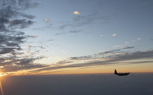 MC-130J refueled over ocean