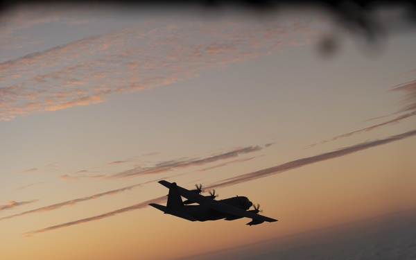 MC-130J refueled over ocean
