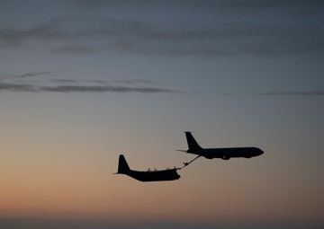 MC-130J refueled over ocean