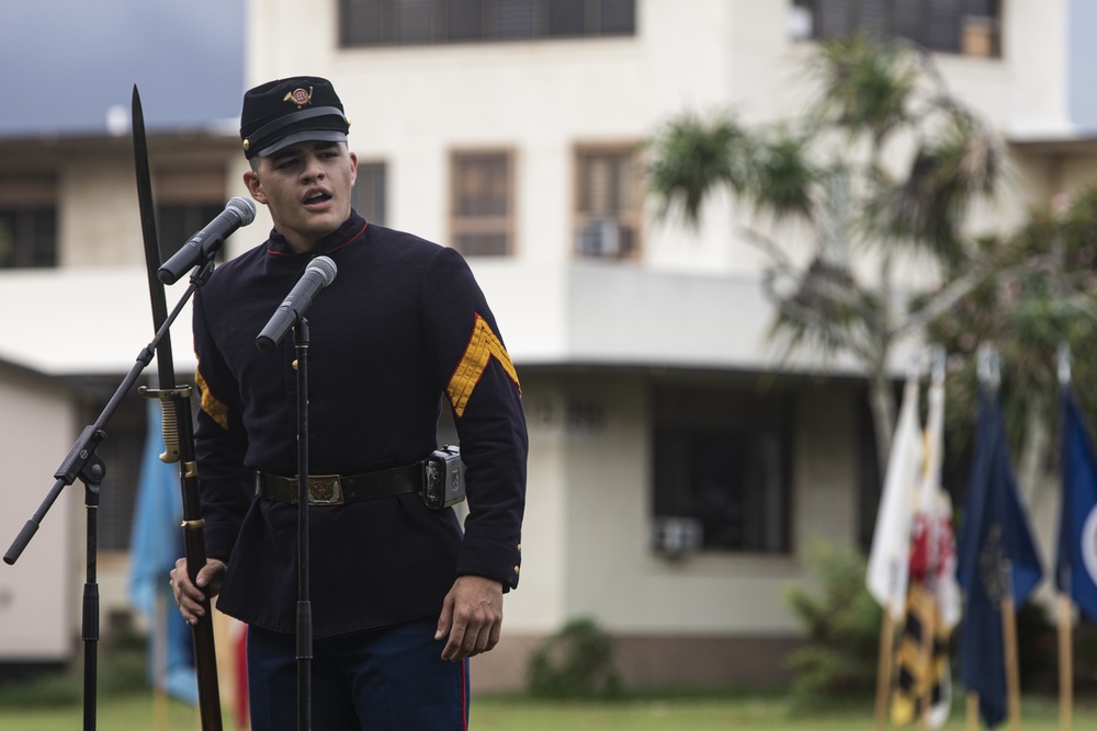 History at the Marine Corps Base Hawaii Birthday Pageant