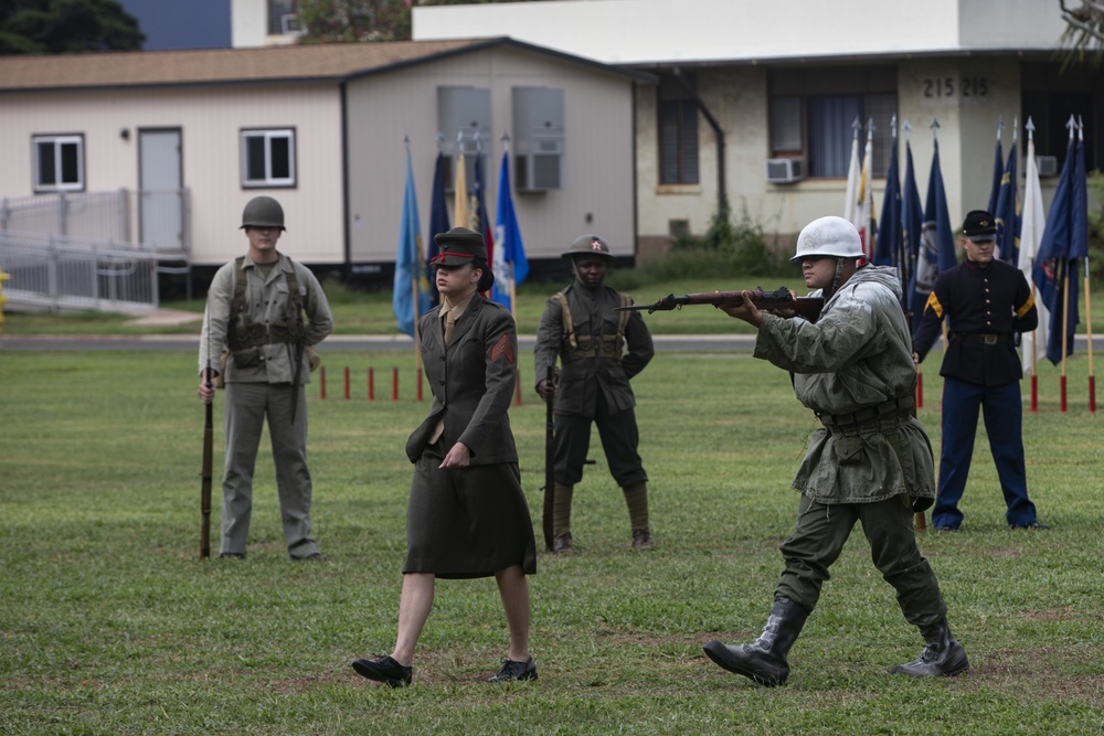 History at the Marine Corps Base Hawaii Birthday Pageant