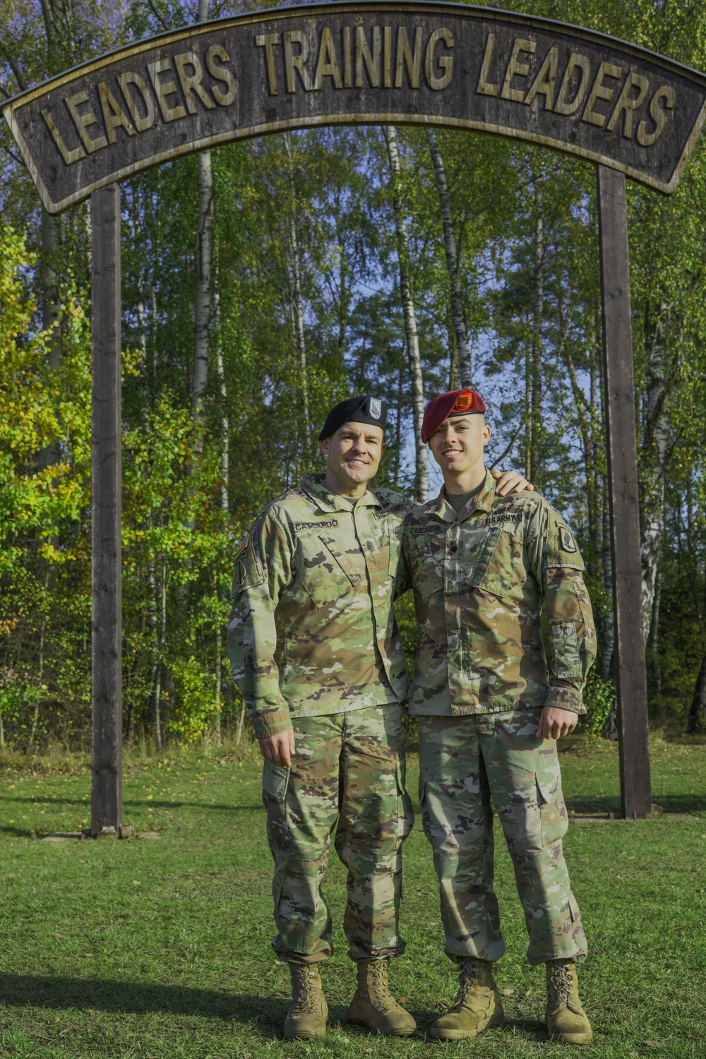 7th Army NCOA Commandant and son, new graduate