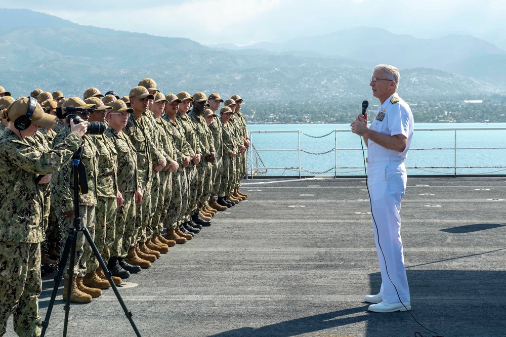 US Southern Command Visits Comfort in Haiti