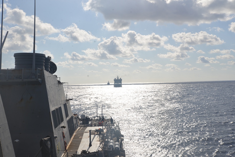 USS McFaul (DDG 74) conducts a live-fire exercise