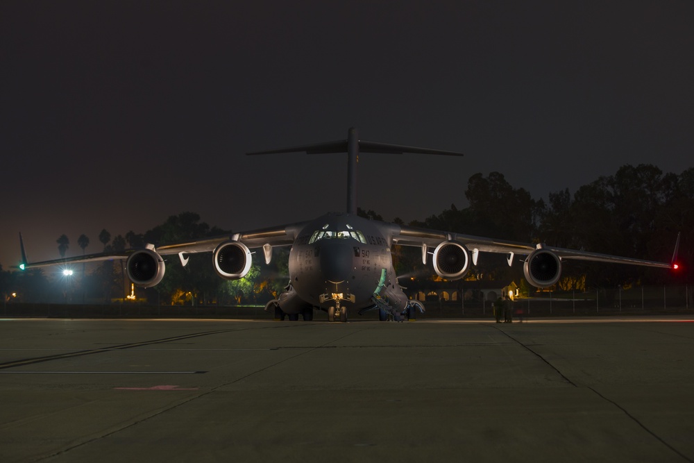 C-17 lands on Marine Corps Air Station Camp Pendleton