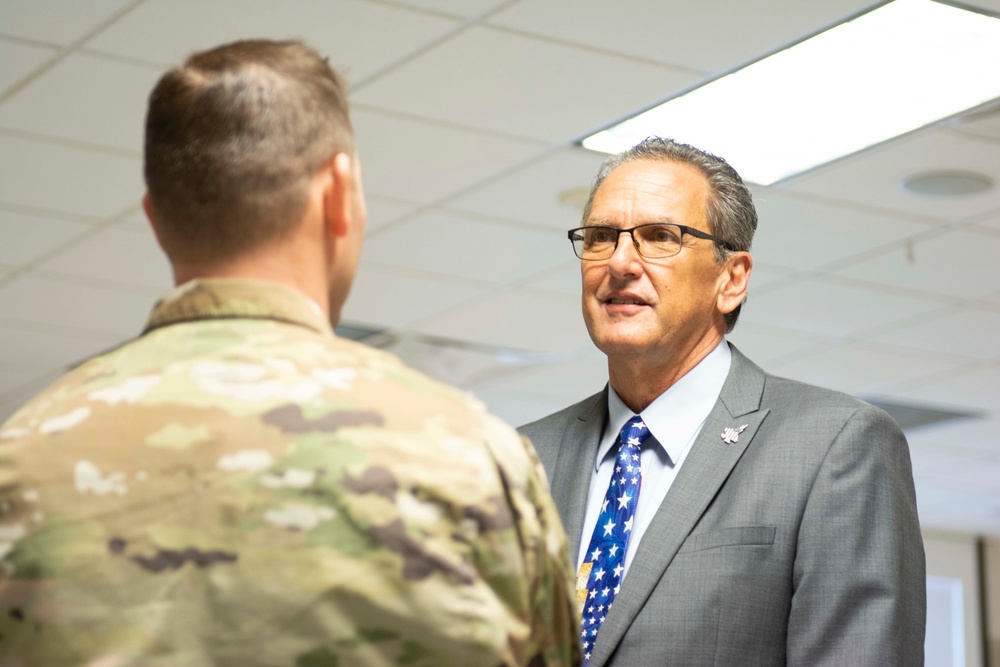 Community partners and students visit the 125th Fighter Wing