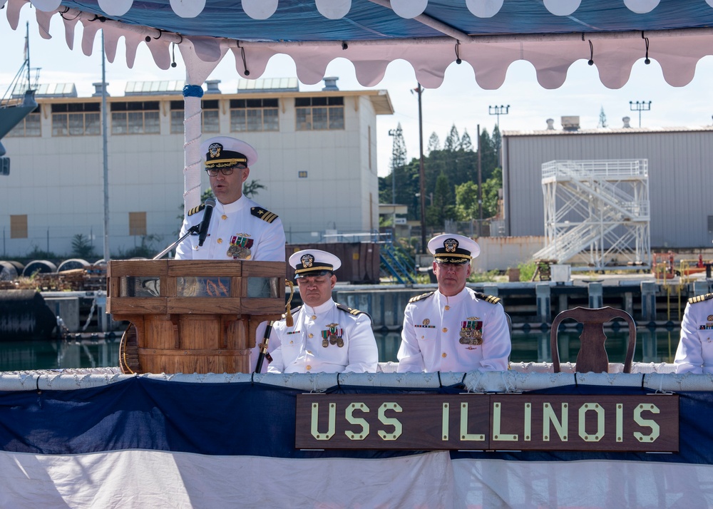 USS Illinois Welcomes New Commanding Officer