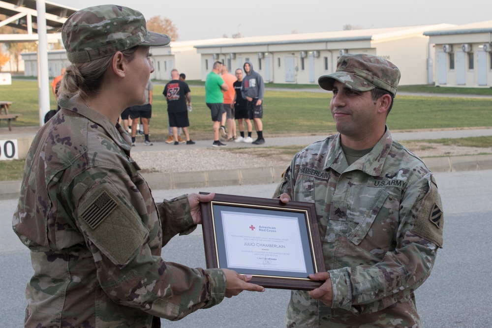 Red Cross presents Volunteer of the Quarter for Deployed Sites on MKAB