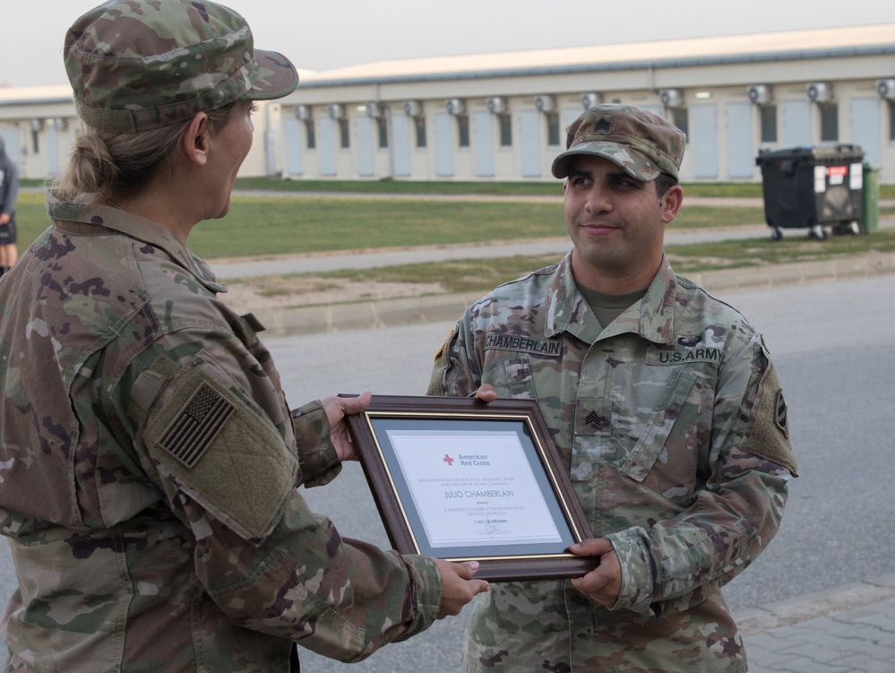 Red Cross presents Volunteer of the Quarter for Deployed Sites on MKAB