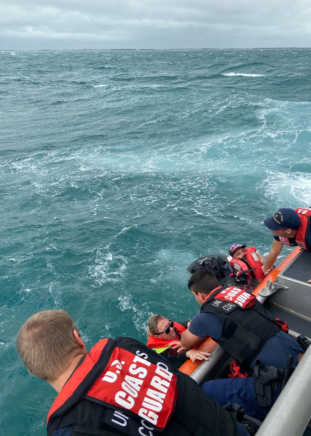 Coast Guard rescues 3 people vessel taking on water near Windley Island