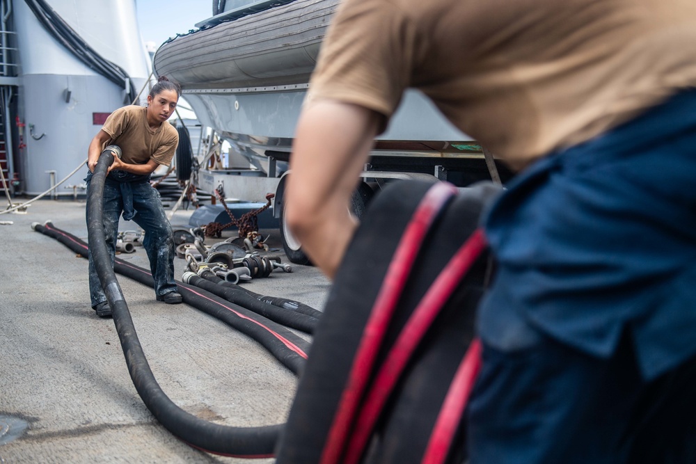 Sailors Conduct Preservation Aboard USS Harpers Ferry