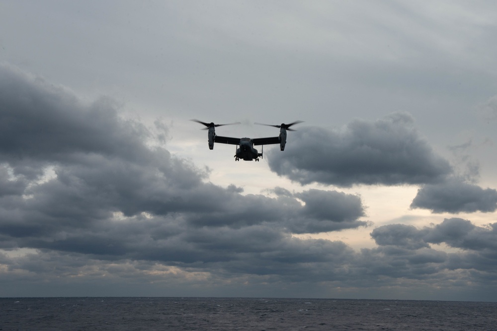 U.S. aircraft lands