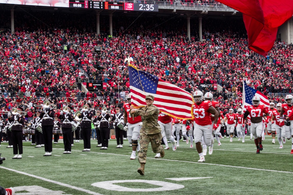 Ohio National Guard honored during Ohio State football military