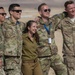 Israeli Defense Force members visit with U.S. Air Force service members