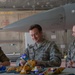 Israeli Defense Force members visit with U.S. Air Force service members