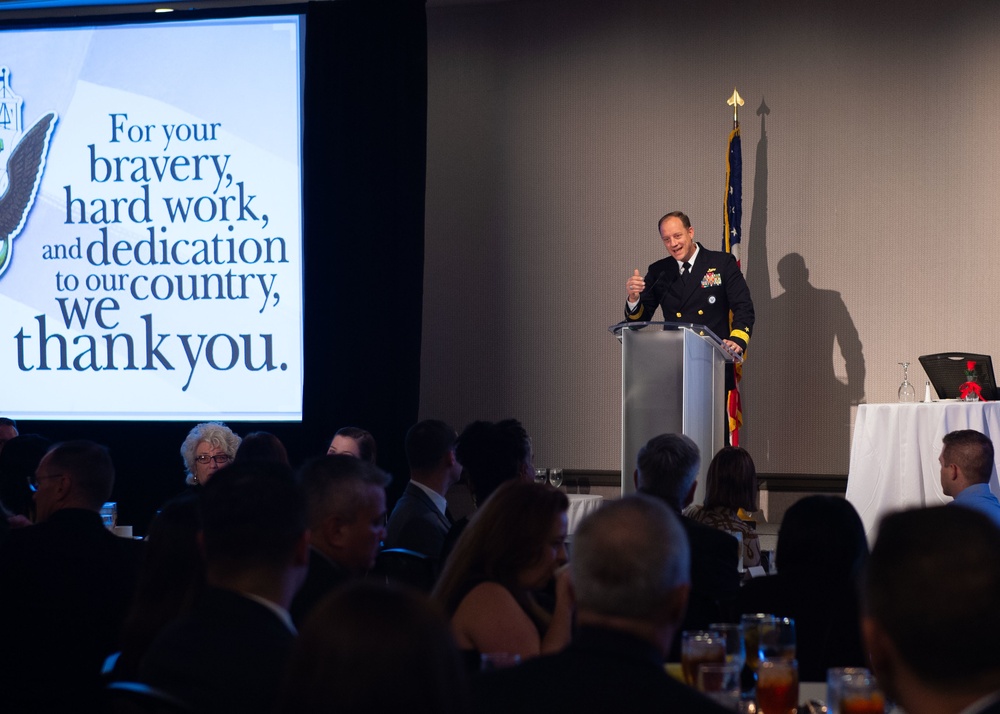 RDML Nowakowski gives speech