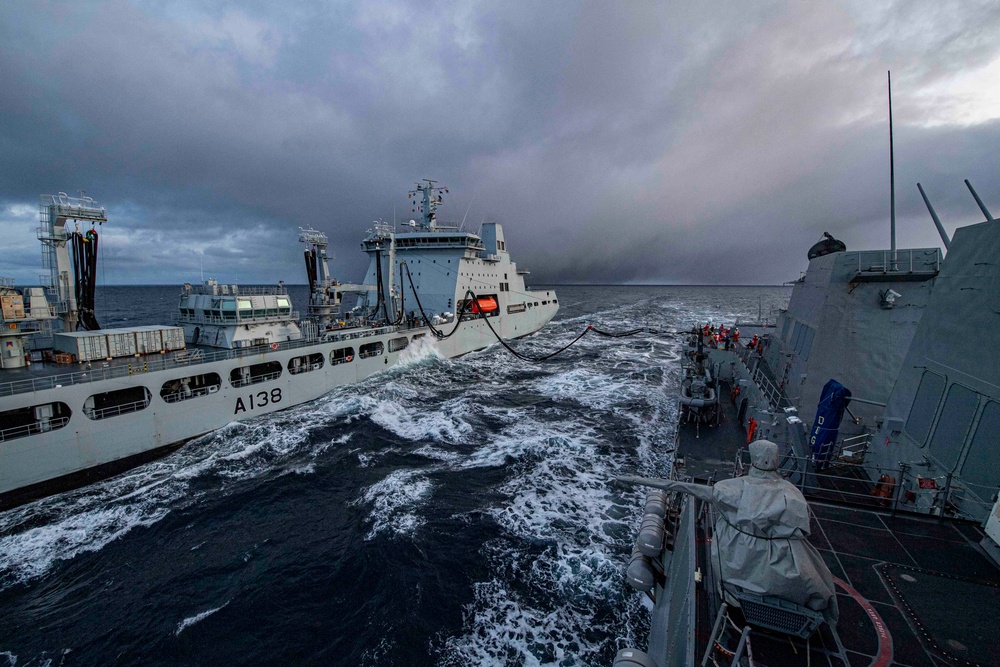 USS Gridley Conducts an Underway Replenishment