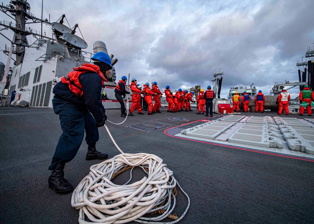 USS Gridley Conducts an Underway Replenishment