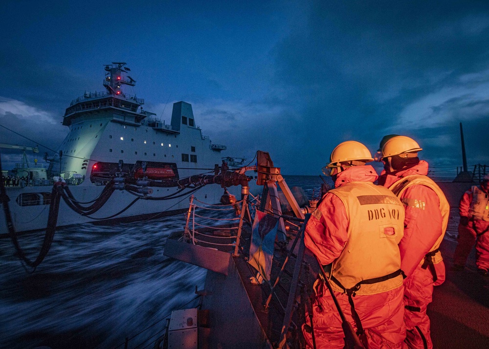 USS Gridley Conducts Underway Replenishment