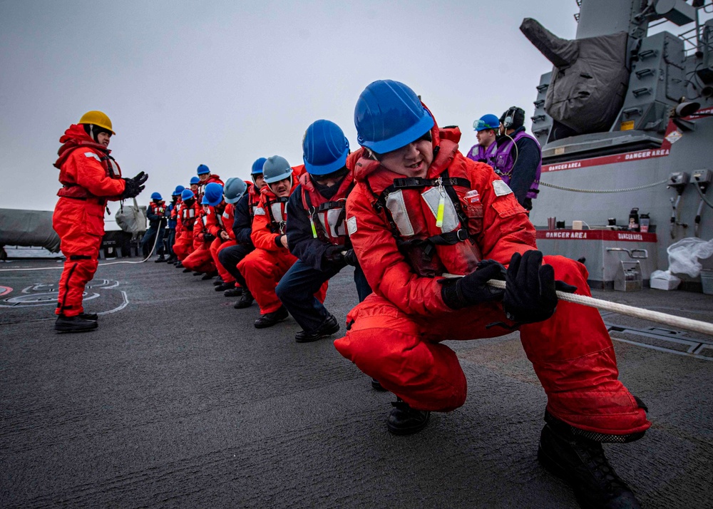 USS Gridley Conducts an Underway Replenishment