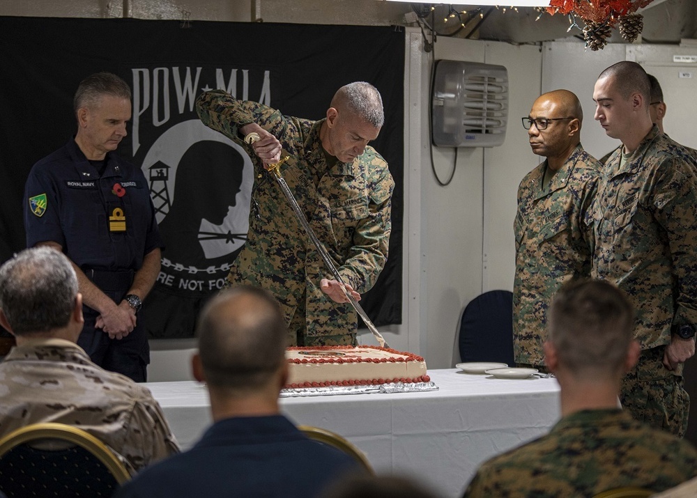 USS Mount Whitney Commemorates the 244th birthday of the U.S. Marine Corp’s