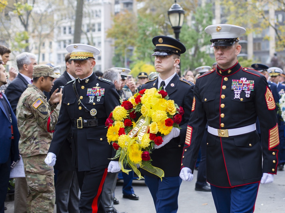2019 New York City Veterans Day Parade Features Marine Corps