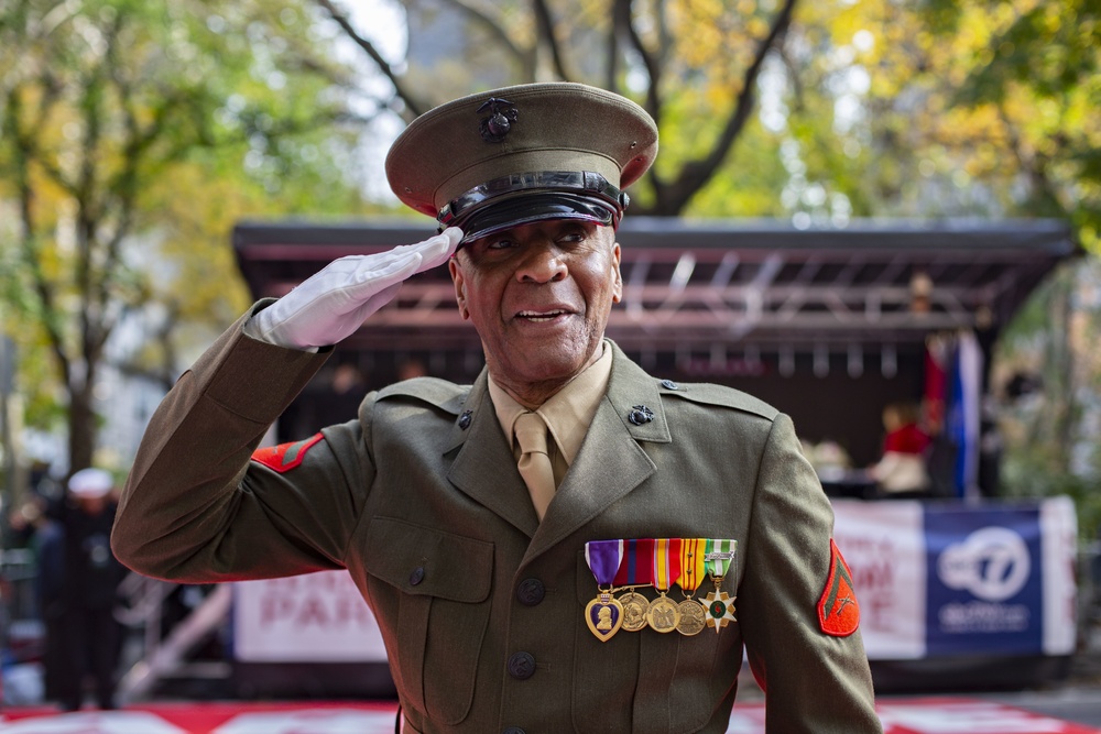 2019 New York City Veterans Day Parade Features Marine Corps