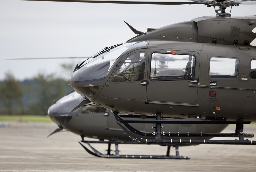 Two U.S. Army UH-72 Lakota helicopters
