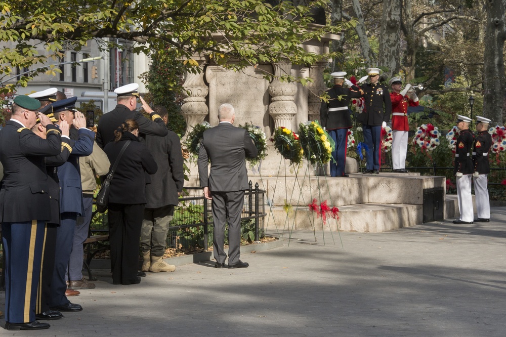 New York City's Veterans Day Wreath Laying at Madison Square Park