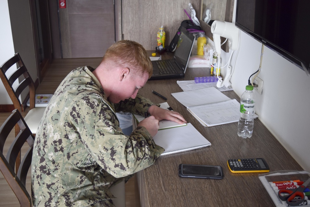 U.S. Navy Seabees deployed to Detail Thailand prepare for renovation of the administrative facilities on board U-Tapao Royal Thai Naval Air Station, Thailand