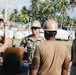 U.S. Navy Seabees deployed with NMCB-5’s Detail Marshall Islands set up the Ennibur Evacuation Center project site