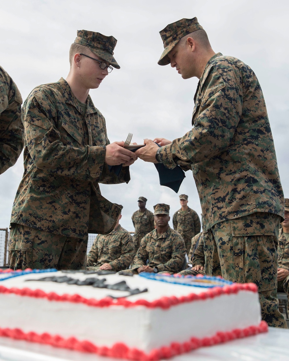 Birthday celebration aboard USS Harpers Ferry