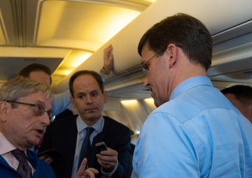 Esper Speaks to Reporters