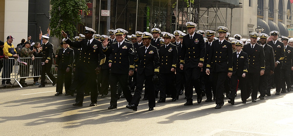 Sailors March in NY Veterans Day Parade