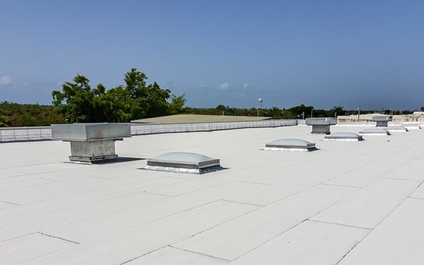 New roof on ECS in Juana Diaz, Puerto Rico