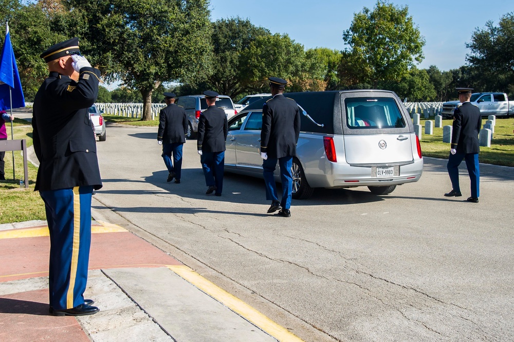 Remains of World War II service member laid to rest at Fort Sam Houston National Cemetery