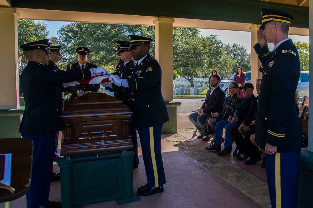 Remains of World War II service member laid to rest at Fort Sam Houston National Cemetery