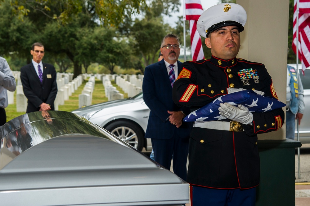 Remains of World War II service member laid to rest at Fort Sam Houston National Cemetery