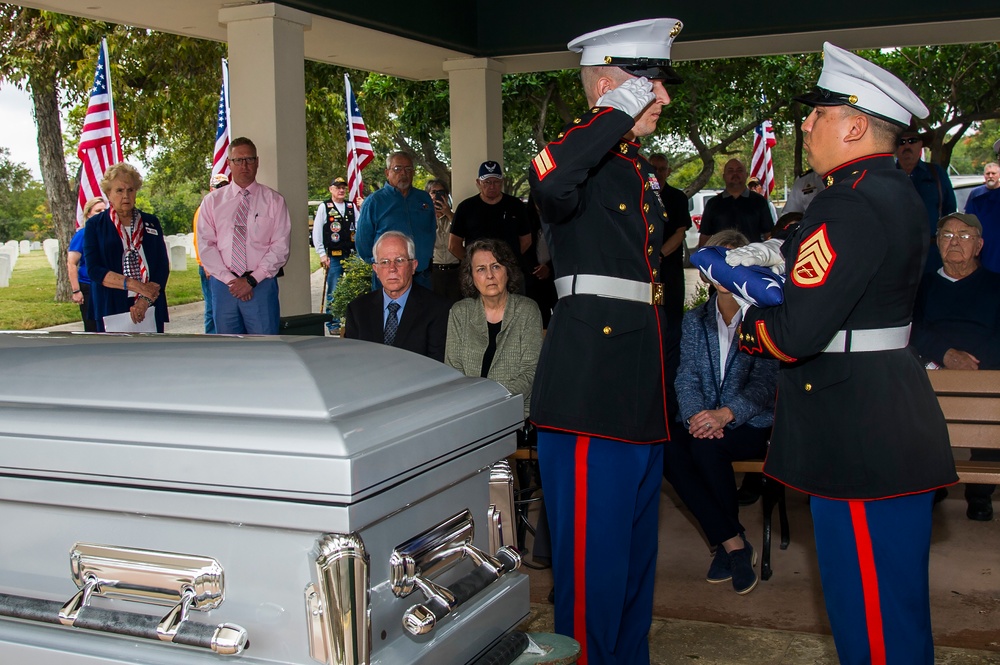 Remains of World War II service member laid to rest at Fort Sam Houston National Cemetery