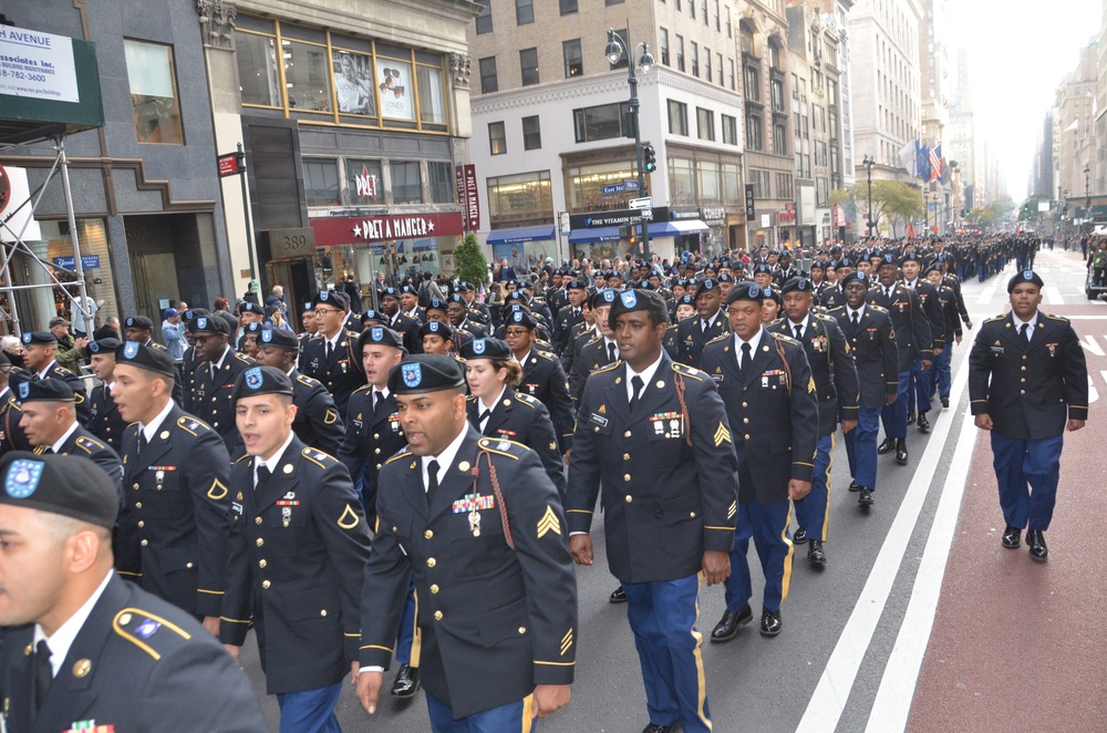 369th Sustainment Brigade marches in New York City's Veterans Day parade