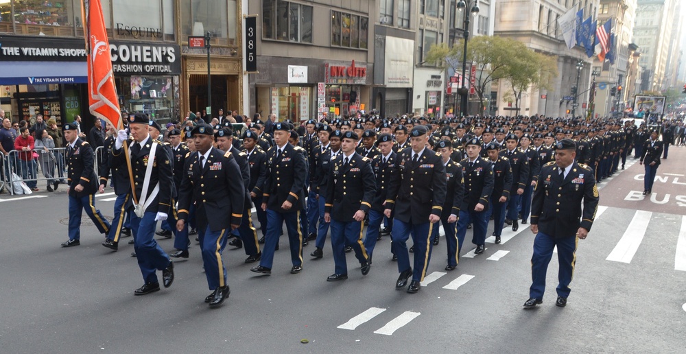 369th Sustainment Brigade marches in New York City's Veterans Day parade