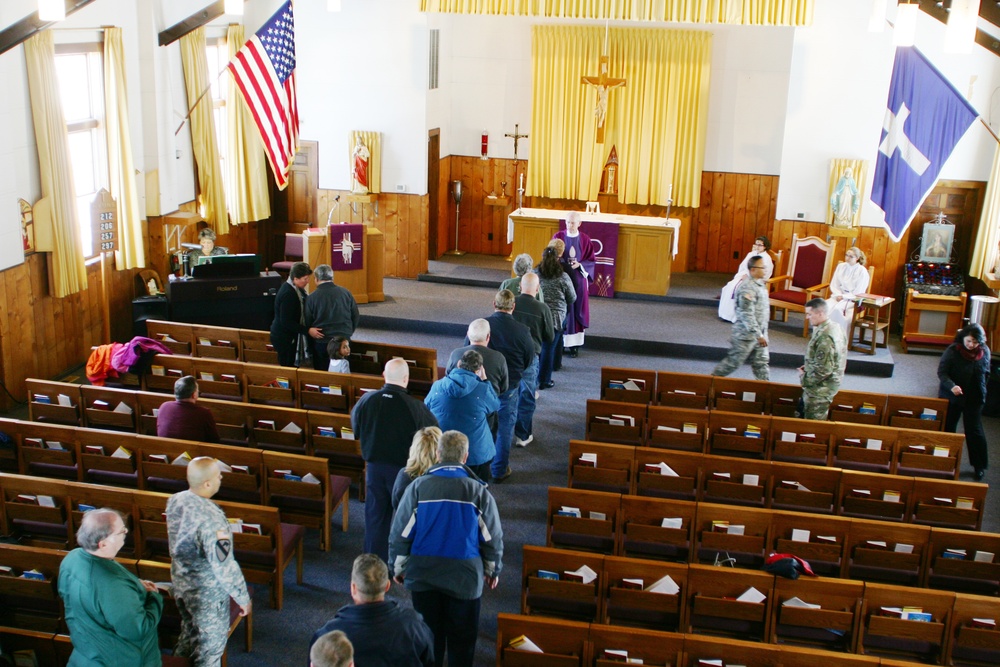 2016 Ash Wednesday Services at Fort McCoy