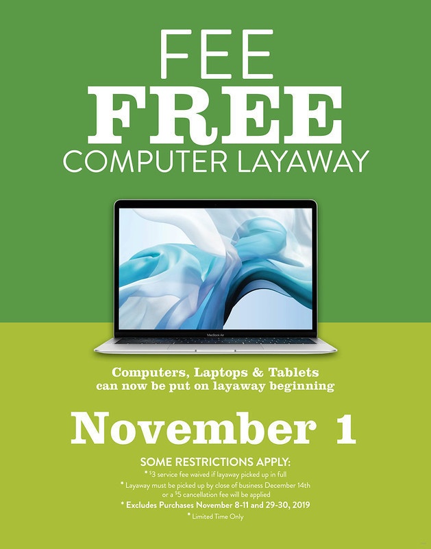 2019 Holiday electonics layaway program