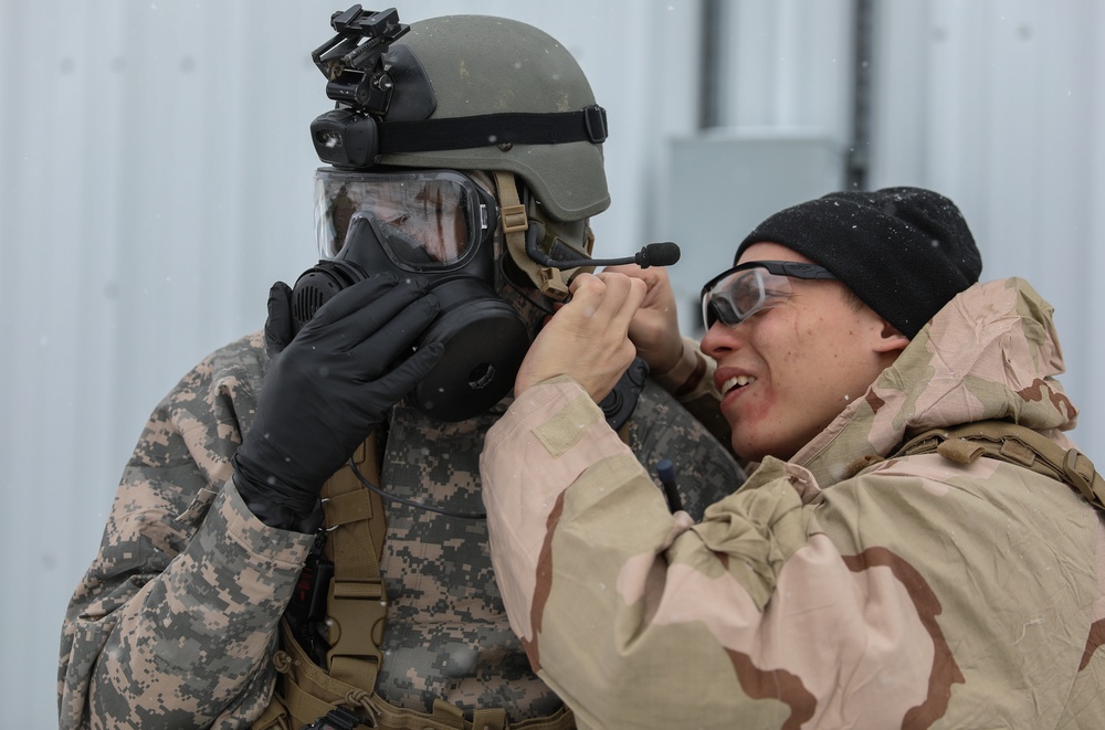 1st Special Forces Command (Airborne) held holds semi-annual Chemical, Biological, Radiological, and Nuclear defense training at Dugway Proving Grounds, Utah.