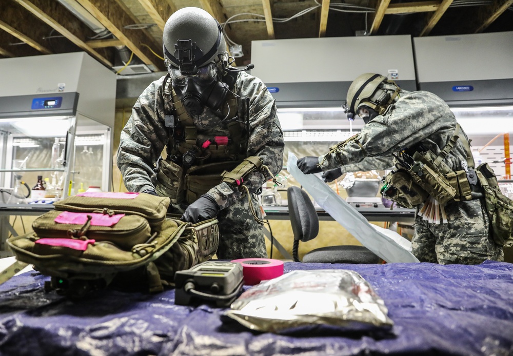 1st Special Forces Command (Airborne) held holds semi-annual Chemical, Biological, Radiological, and Nuclear defense training at Dugway Proving Grounds, Utah.