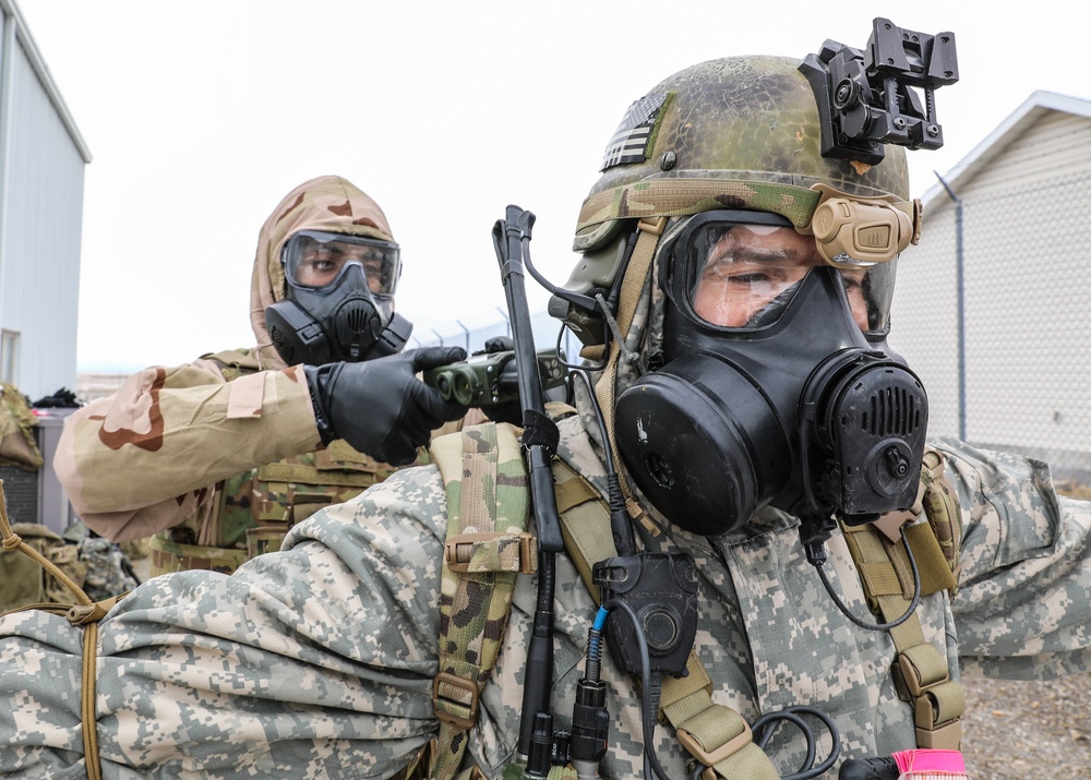 1st Special Forces Command (Airborne) held holds semi-annual Chemical, Biological, Radiological, and Nuclear defense training at Dugway Proving Grounds, Utah.