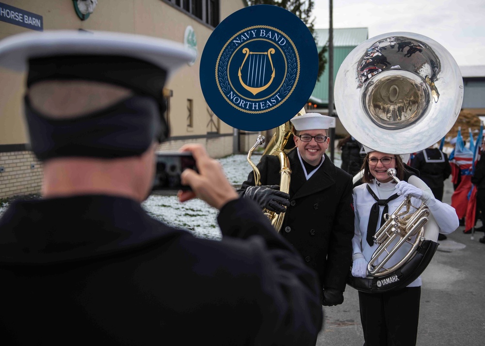 NBNE Visits with Middle School Students Before Veteran's Day Parade