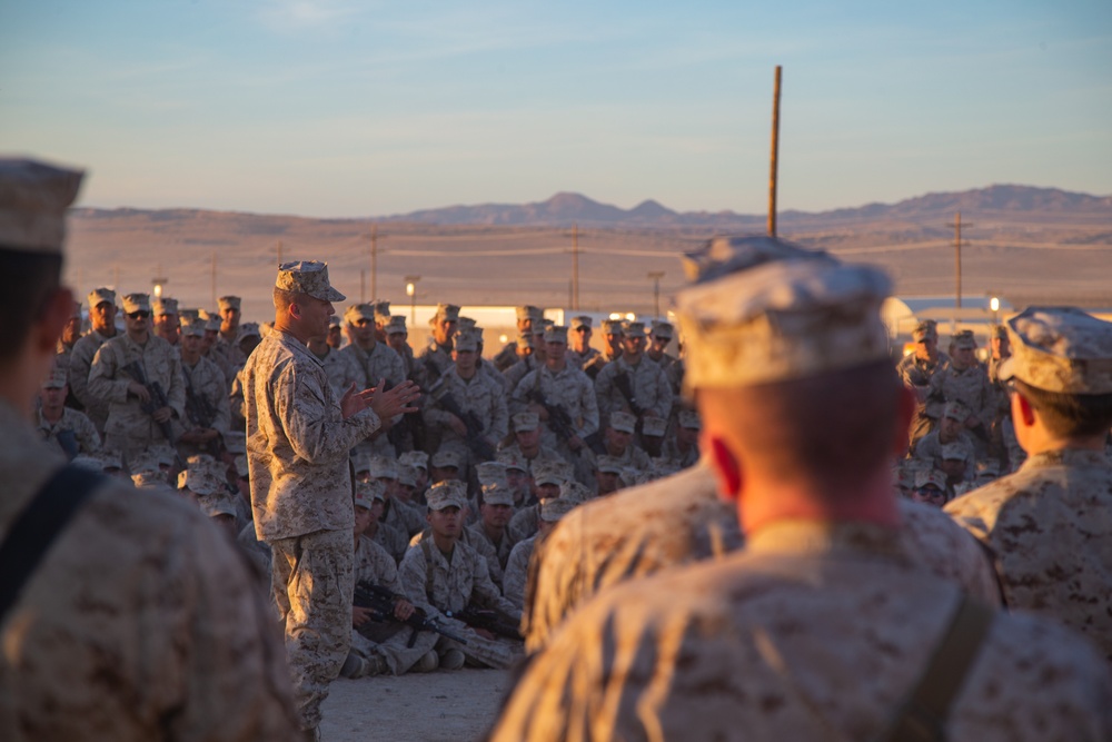 2d MARDIV’s Commanding General Speaks to the Marines with CLR 2