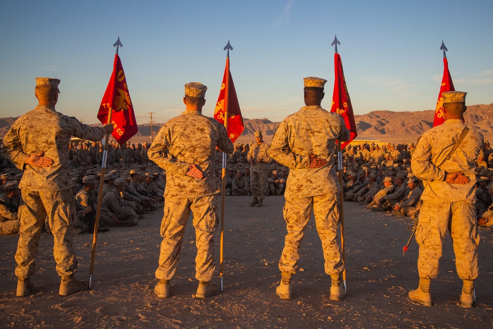 2d MARDIV’s Commanding General Speaks to the Marines with CLR 2