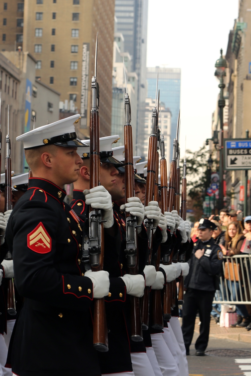 Marines march in 2019 Veteran's Day Parade